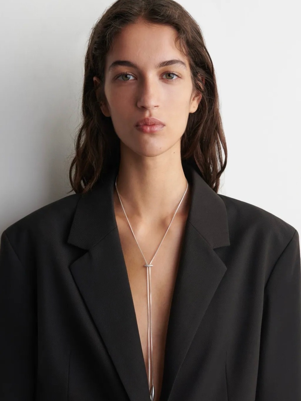 COS Silver Bolo Necklace